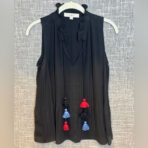 LOFT Black Sleeveless Blouse